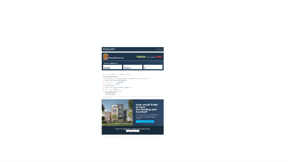Branded PDF proforma reports for multiplex properties